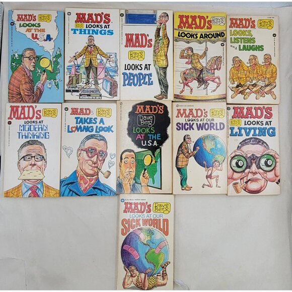 Mads Dave Berg Looks At Vintage Paperback Book Collection Set Of 11 Humor - Picture 1 of 8